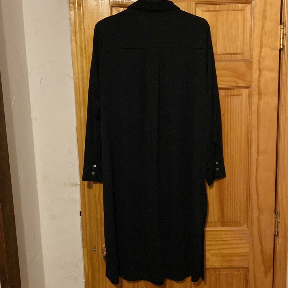 Long Black Stretch Timeless Button Down Dress Nev… - image 5